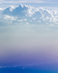 Somewhere above the Atlantic Ocean