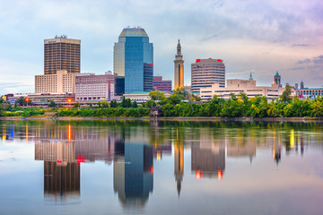 Springfield, Massachusetts, USA downtown skyline