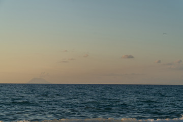 Rodia Beach in Messina - View of the Aeolian islands in Messina