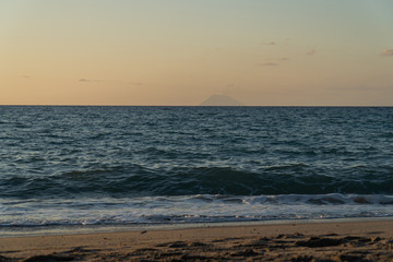 Rodia Beach in Messina - View of the Aeolian islands in Messina