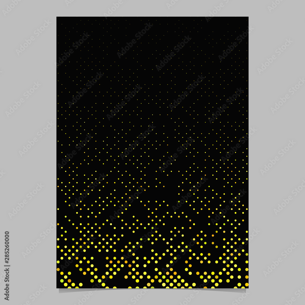 Poster abstract circle pattern brochure template - vector stationery background graphic from dots