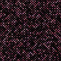 Fototapeta na wymiar Pink seamless pentagram star pattern background - vector design
