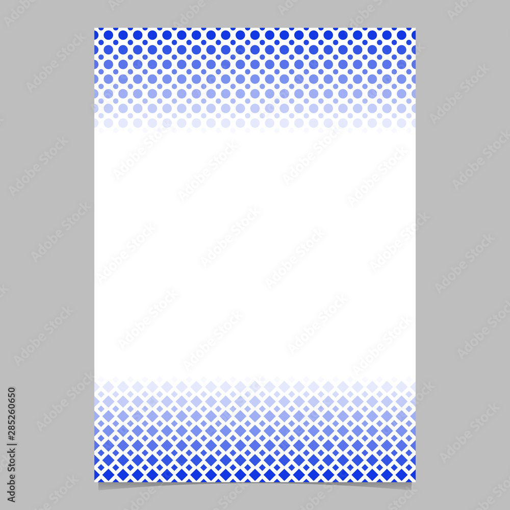 Poster halftone geometric dot and square pattern brochure background template - vector design