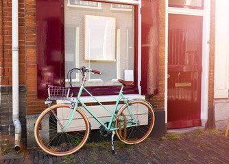 Vintage bicycle on the street, Holland, Europe