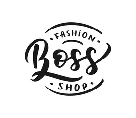 Obraz premium Kids logo, lettering hand-drawn template vector