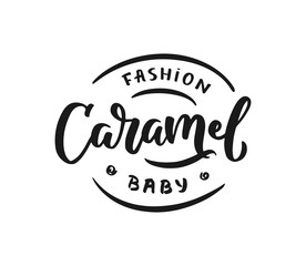 Kids logo, lettering hand-drawn template vector