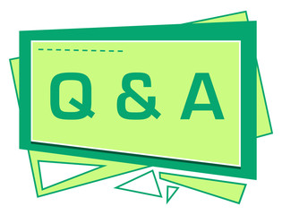 Q And A - Questions And Answers Turquoise Green Squares Triangles Text 