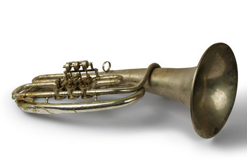 Old vintage French horn