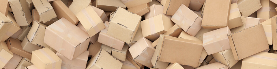 Lieferung und Versand Konzept mit vielen Kartons