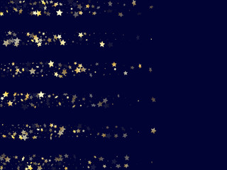 Gold gradient star dust sparkle vector background.