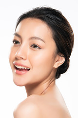 Obraz premium Beautiful Young Asian Woman with Clean Fresh Skin,