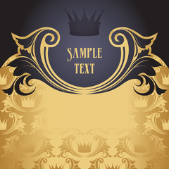 Royal seamless background  with crown.