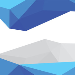 Color polygonal blue and grey background