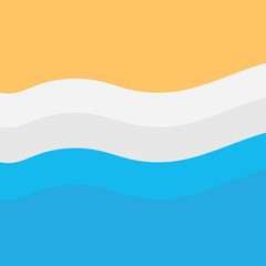 sandy beach top view background- vector illustration
