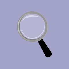 magnifying glass isolated icon flat style