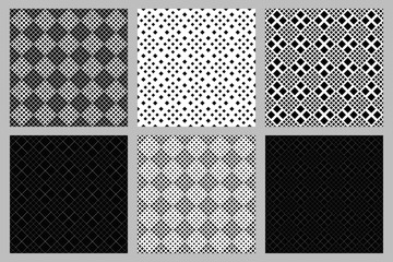 Seamless geometrical square pattern background collection - abstract vector designs from diagonal squares