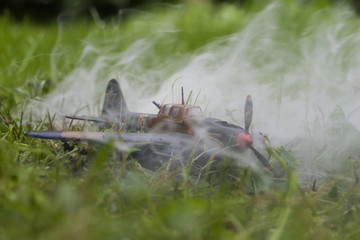 Soviet bomber. The Second World War. Plastic airplane modeling.