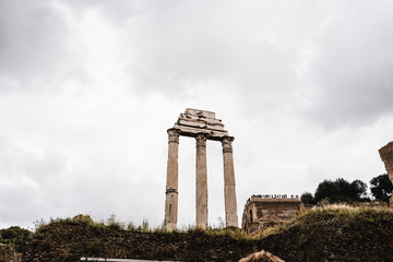 Three columns still standing