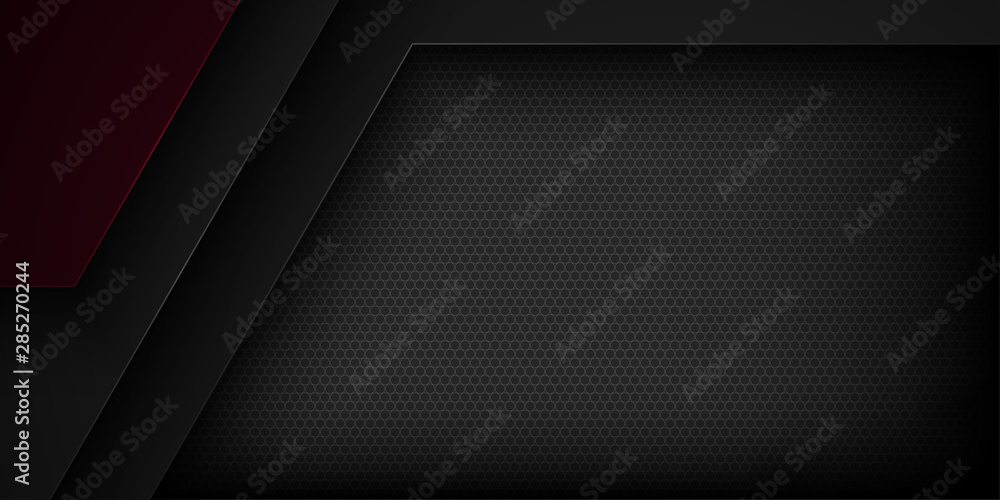 Poster black abstract vector background with overlapping characteristics.