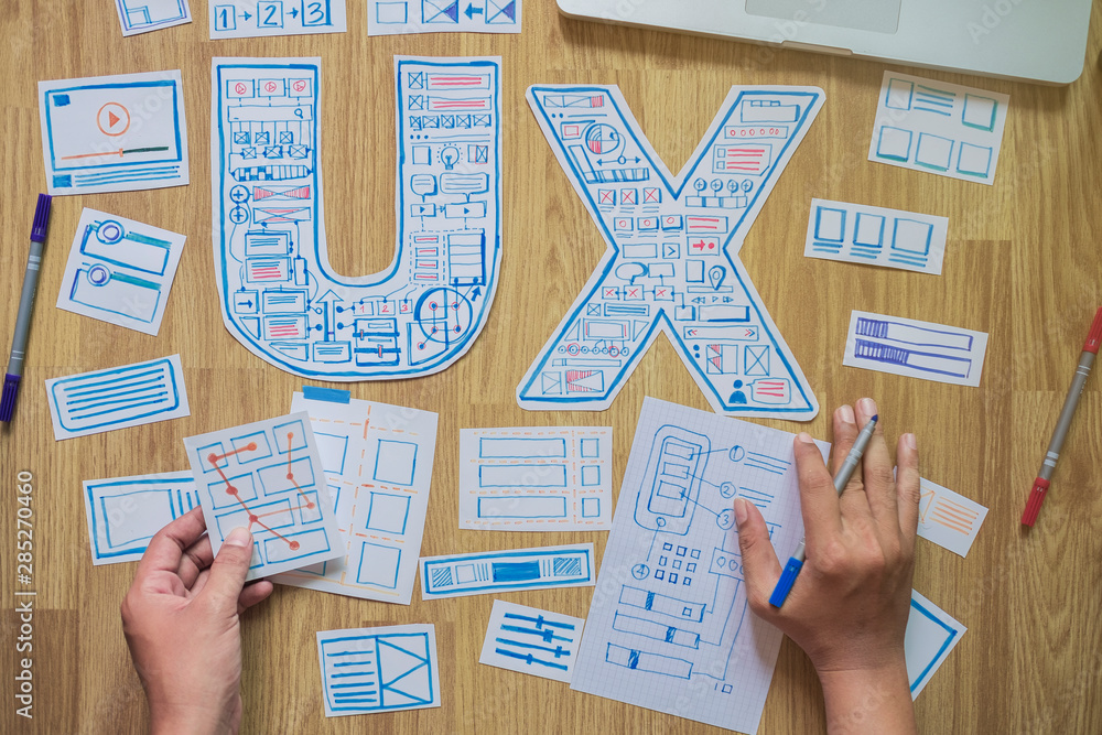 Poster ux designer creative prototype graphic planning application development for web mobile phone . user 