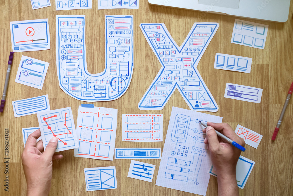 Poster ux designer creative prototype graphic planning application development for web mobile phone . user 