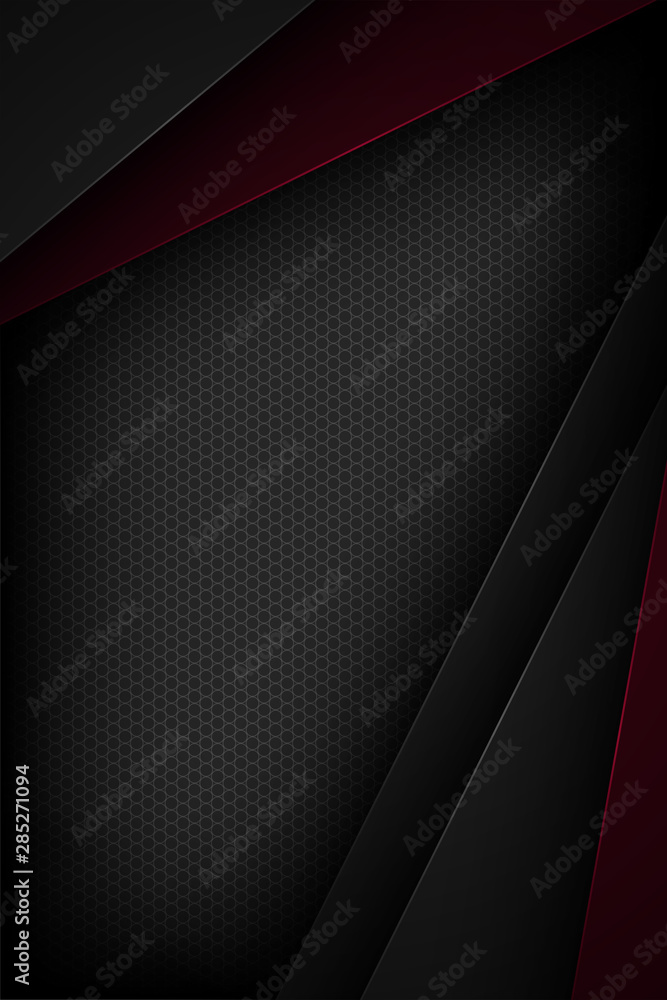 Poster black abstract vector background with overlapping characteristics.