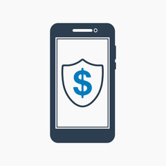 Online banking security icon. Flat style vector EPS.