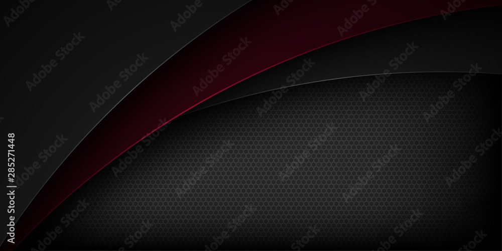 Poster black abstract vector background with overlapping characteristics.