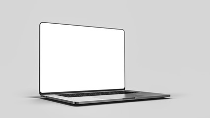 Laptop template isolated on white.  Template, mockup. - obrazy, fototapety, plakaty