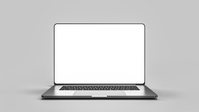 Laptop template isolated on white.  Template, mockup.