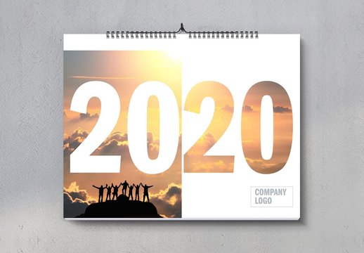 2020 Landscape Wall Calendar Layout
