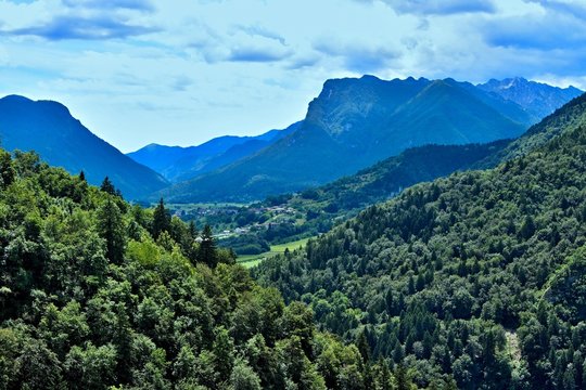 Italy-views on the mountains from Stenico