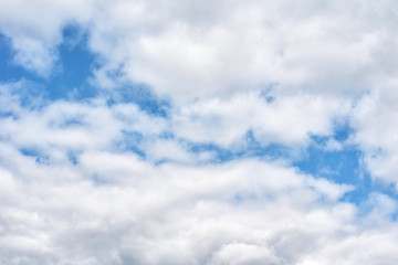 Blue sky with a white clouds, abstract background