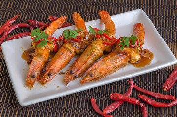 Thai Cuisine,Deep Fried Shrimp with Tamarind Sauce