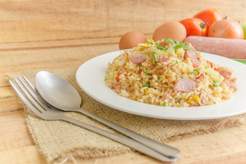Thai cuisine-Fermented pork fried rice