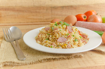 Thai cuisine-Fermented pork fried rice