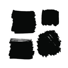 Paint banners. Vector brush strokes. Grunge spots with place for your text