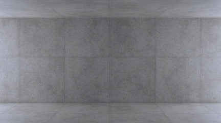 Empty concrete wall. 3d render