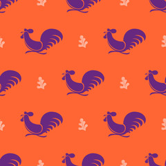Fototapeta na wymiar Chicken running pattern design