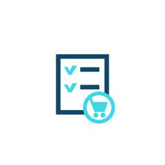 Order list icon isolated on white