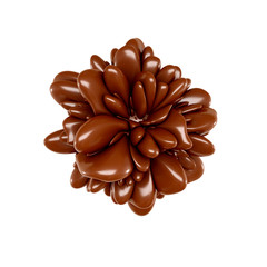 Splash of chocolate 3d illustration, 3d rendering.