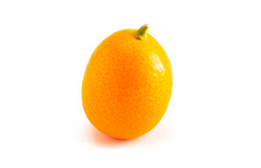 Fresh Kumquats on a White Background
