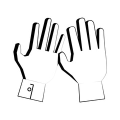 Soccer football goalkeeper gloves sport equipment in black and white