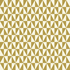 Geometric pattern with golden triangles. Geometric modern ornament. Seamless abstract background