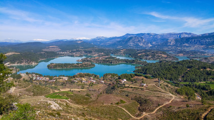 Obraz premium aerial view of the bay of manavgat turkey