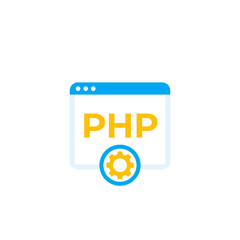PHP vector icon, flat style