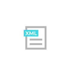 XML document icon on white