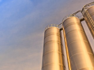 Industrial silos in the chemical industry