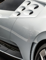 Modern concept super car exterior design detail and shape 