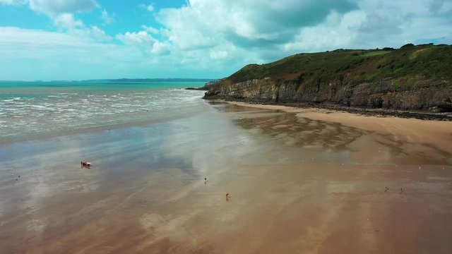 Pendine Sands a 7 mile length of beach on the shores of Carmarthen Bay Wales UK Europe